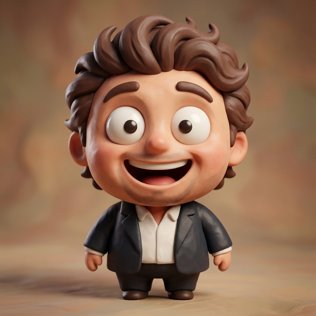 Cartoon portrait after AI transformation