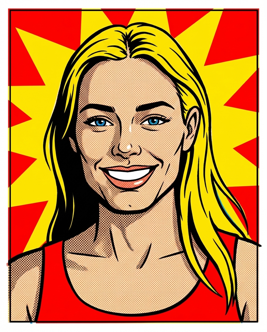 Cartoon portrait after AI transformation